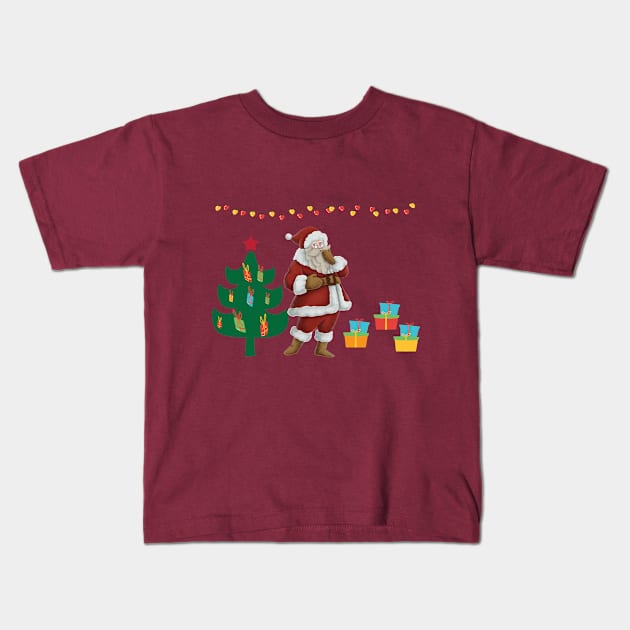 Christmas Kids T-Shirt by Rahelrana